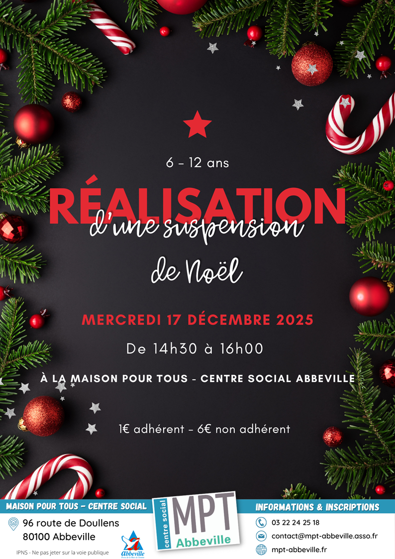 Réalisation d'une suspension de Noël
