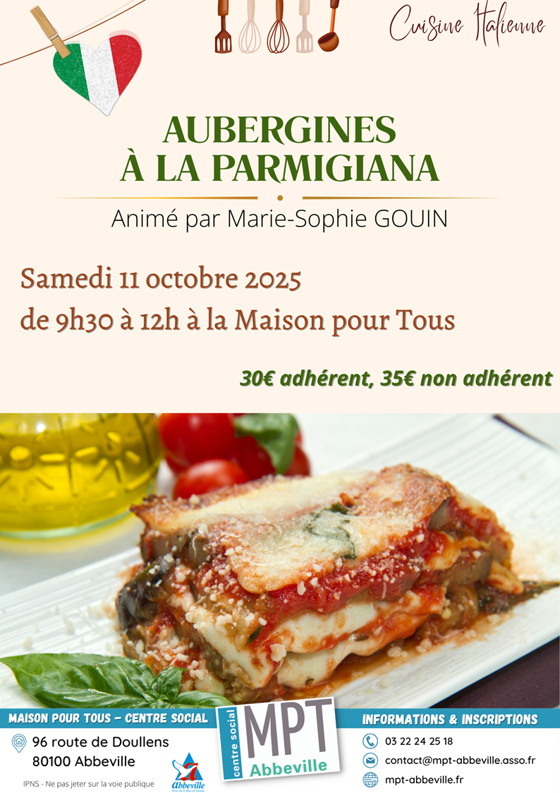 Cuisine italienne : aubergines à la parmigiana