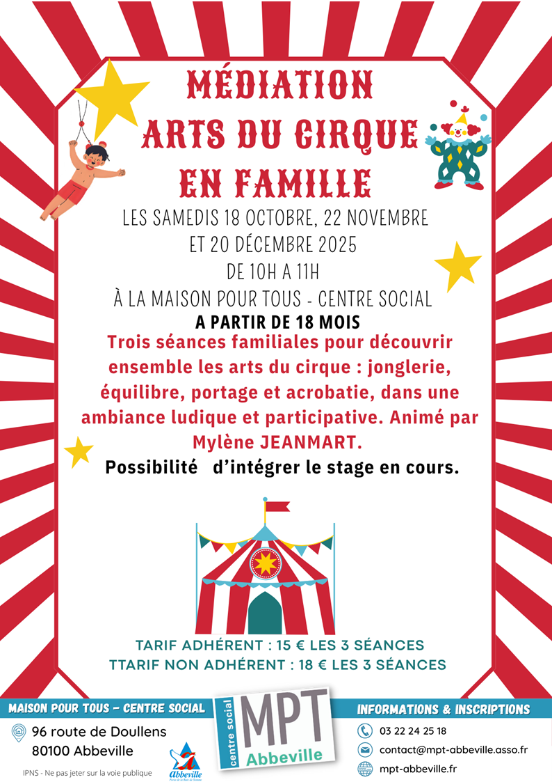 Médiation arts du cirque en famille