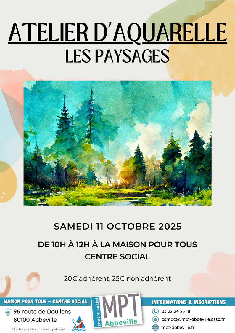 Atelier d'aquarelle : thématique paysage