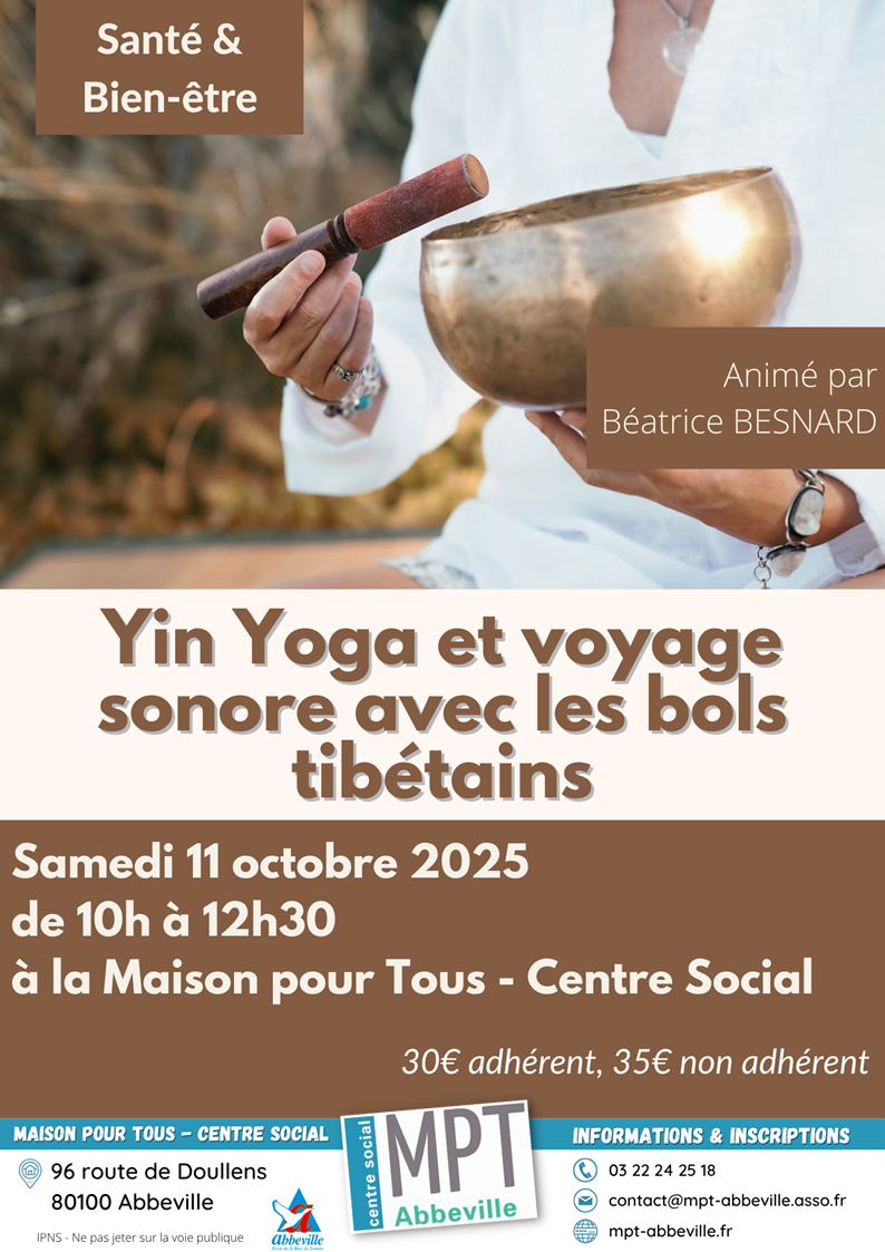 Yin Yoga et voyage sonore avec les bols tibétains