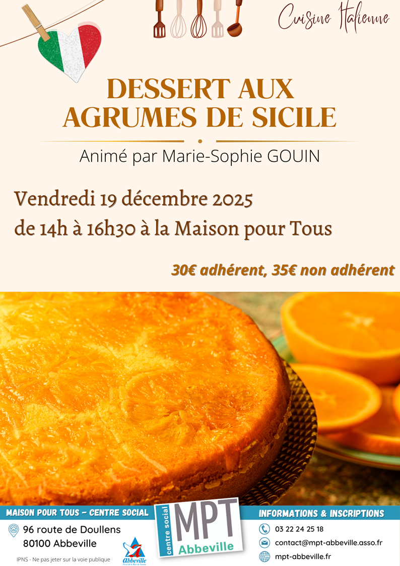 Cuisine italienne : dessert aux agrumes de Sicile
