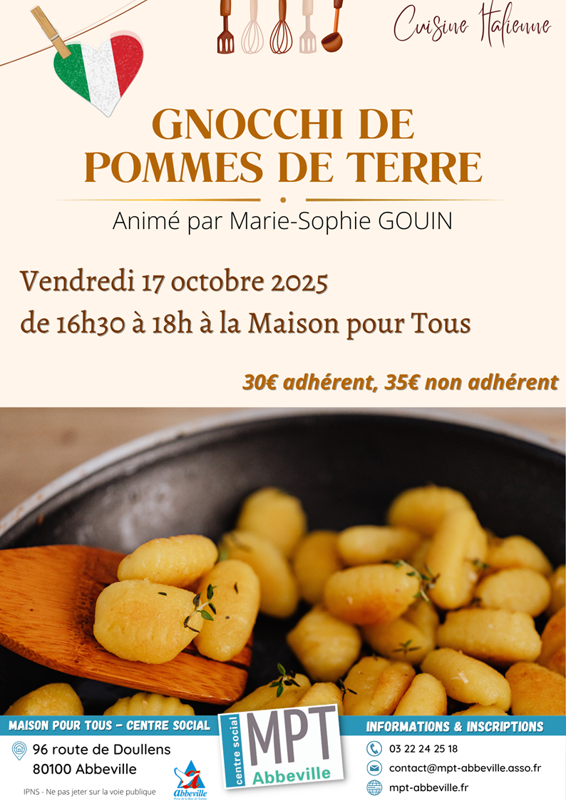 Cuisine italienne : Gnocchi de pommes de terre