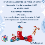 Toutes générations : confection d'une chaussette de Noël en bois