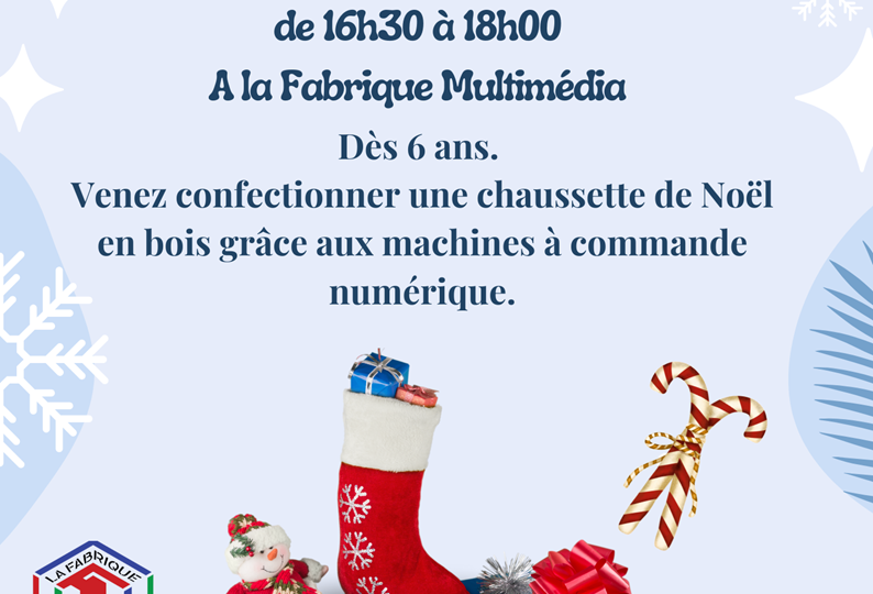 13-Toutes générations - confection d'une chaussette de Noël en bois