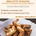 Cuisine italienne : "Biscotti italiani" (cantucci aux amandes, baci di ama, amaretti)