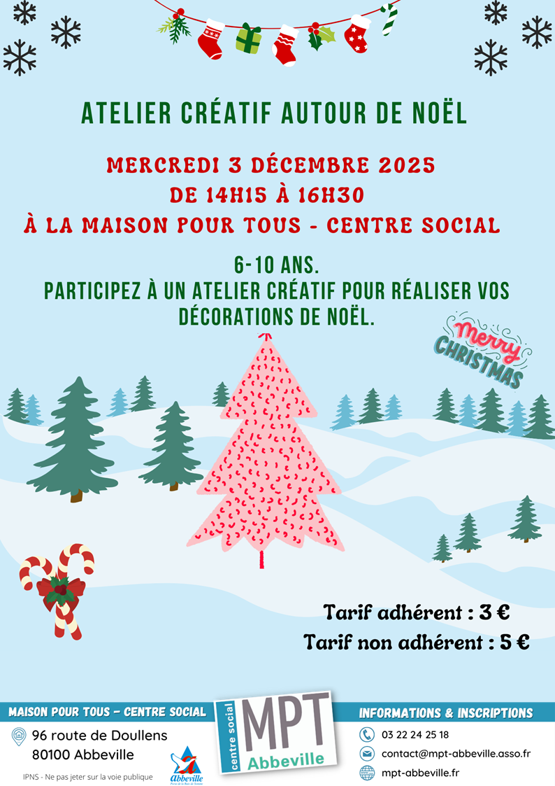 Atelier créatif autour de Noël