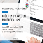 Ateliers du multimédia : créer un CV avec un modèle en ligne