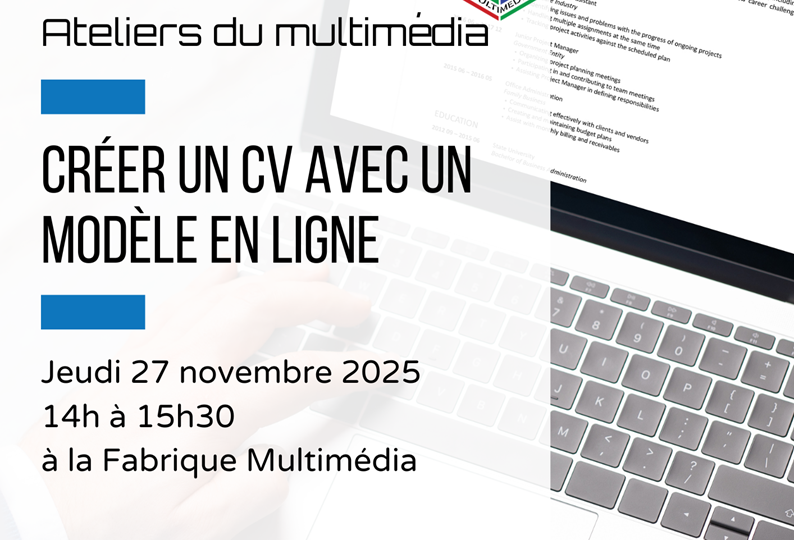 17-Ateliers du multimédia - créer un CV avec un modèle en ligne
