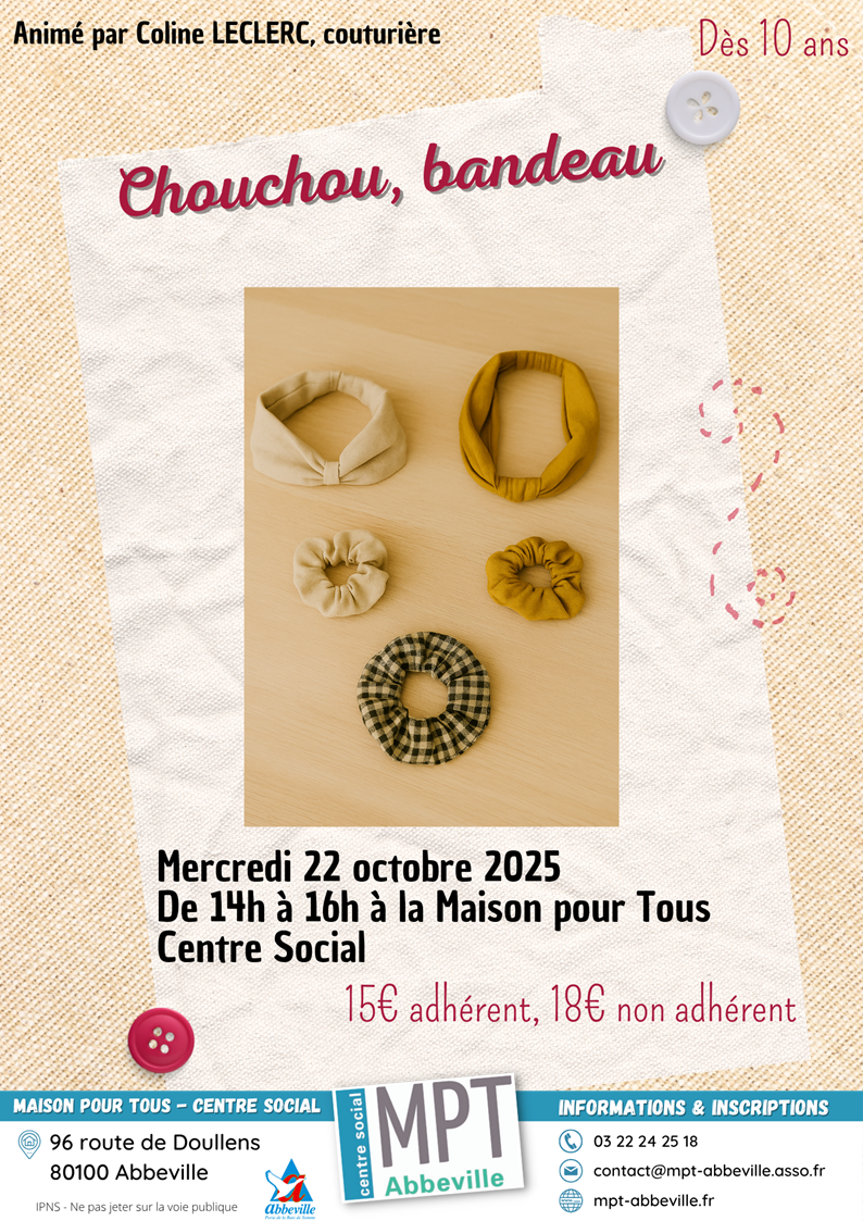 Couture : chouchou, bandeau