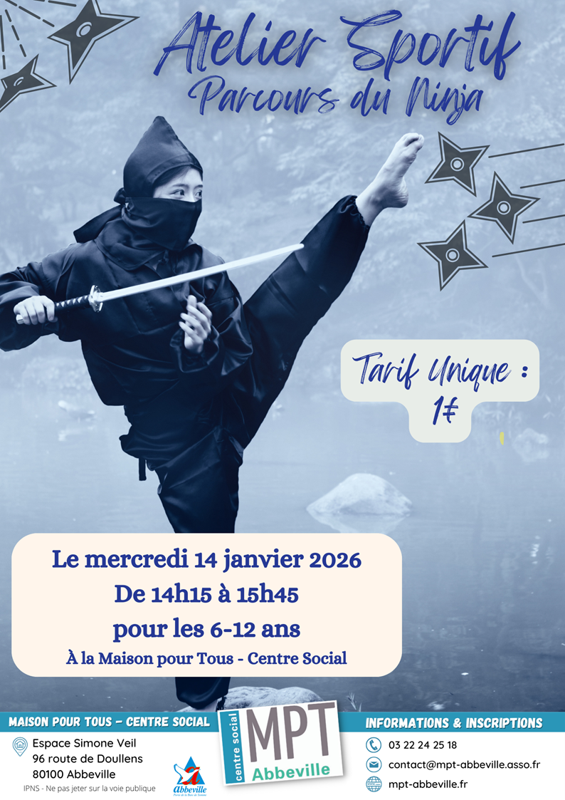 Atelier sportif : parcours du ninja