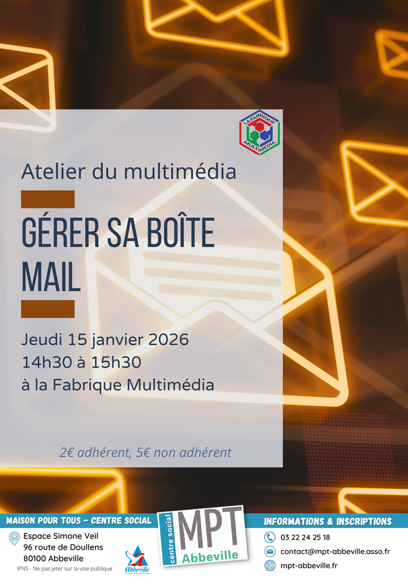 Atelier du multimédia : gérer sa boite mail