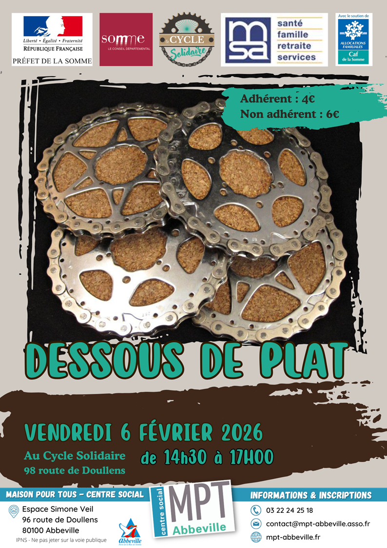 Cycle Solidaire : dessous de plat