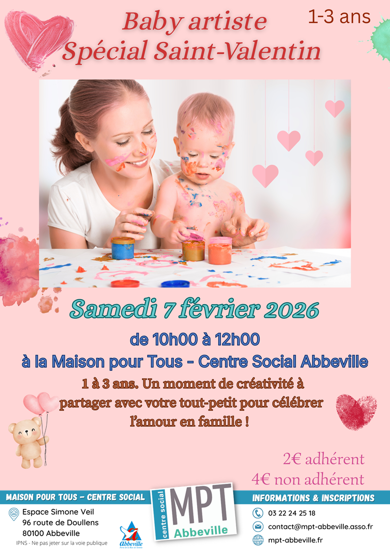 Baby artiste spécial Saint-Valentin