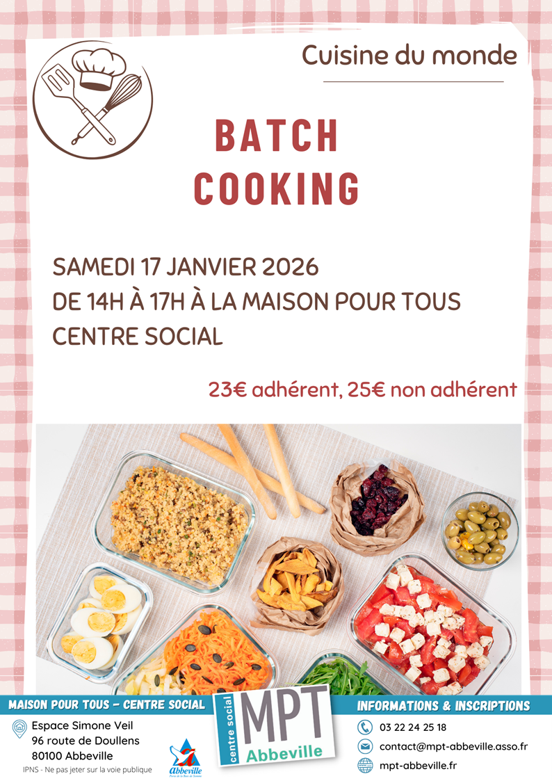 Cuisine du monde : batch cooking