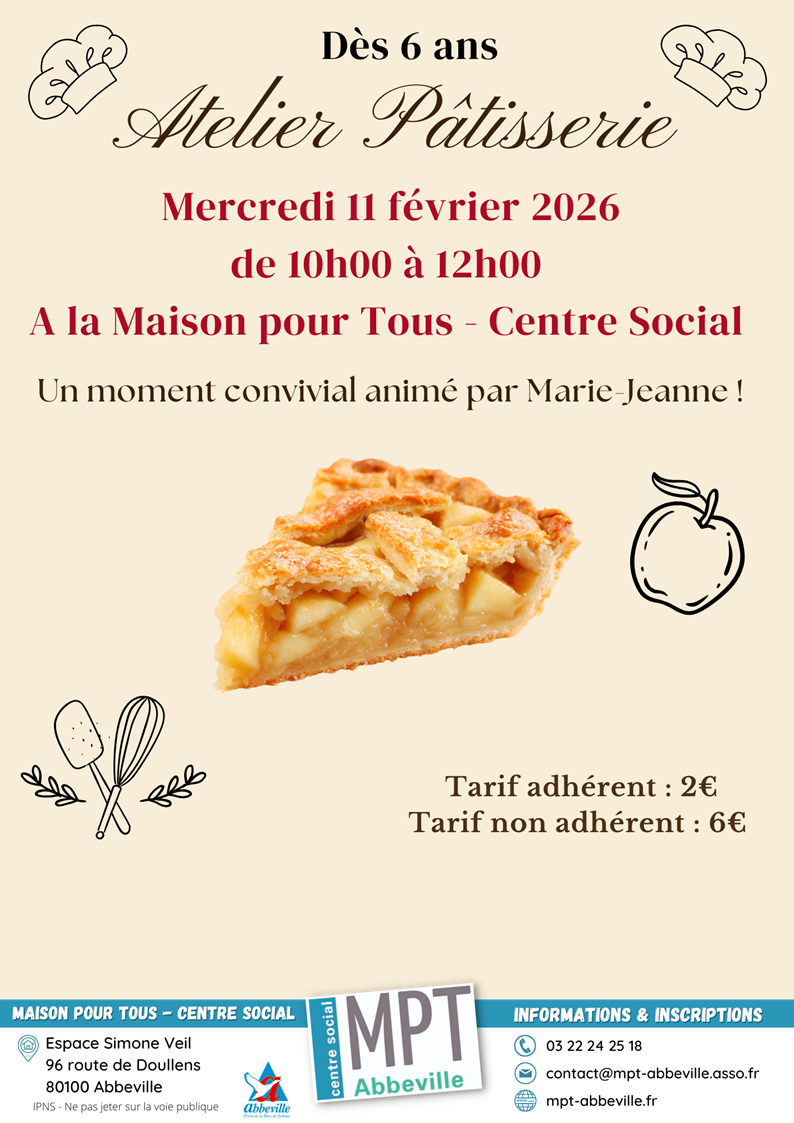 Toutes générations : atelier pâtisserie