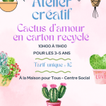 Cactus d'amour en carton recyclé