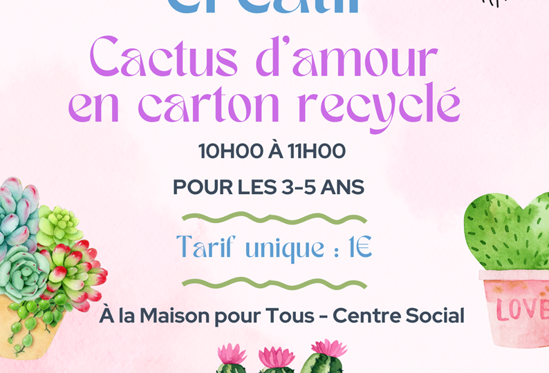 21-Cactus d'amour en carton recyclé