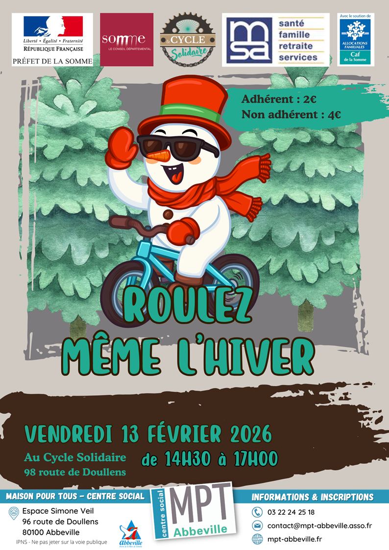 Cycle Solidaire : roulez en hiver
