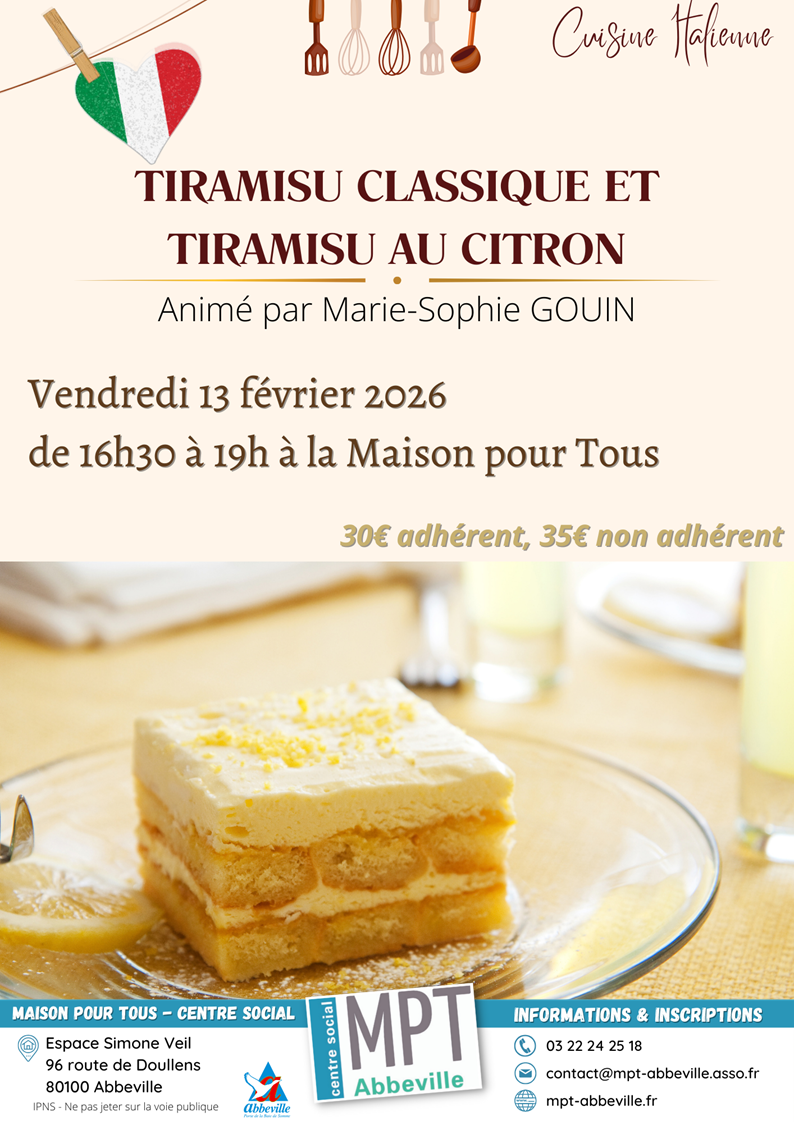 Cuisine italienne : tiramisu classique et tiramisu au citron