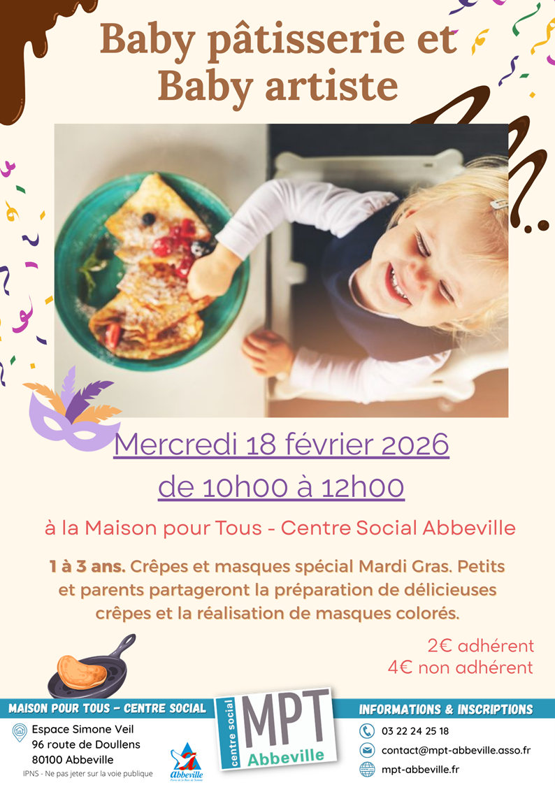 Baby pâtisserie et baby artiste