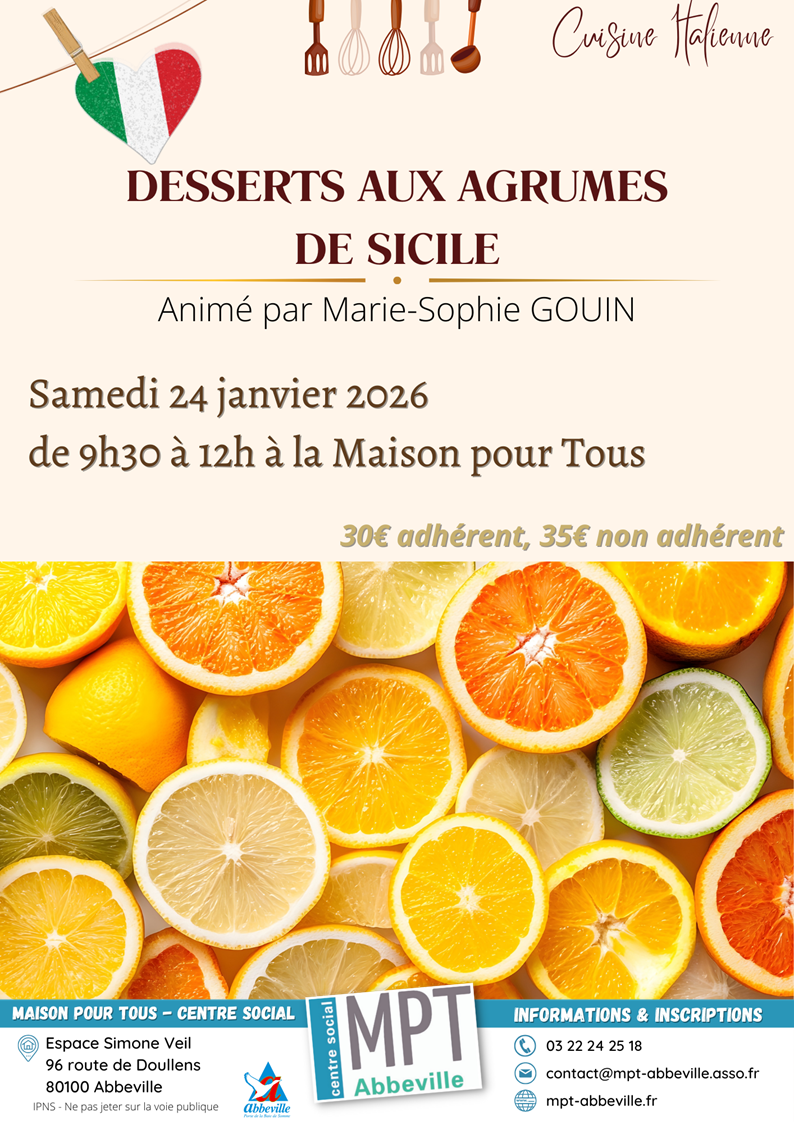 Cuisine italienne : dessert aux agrumes de Sicile