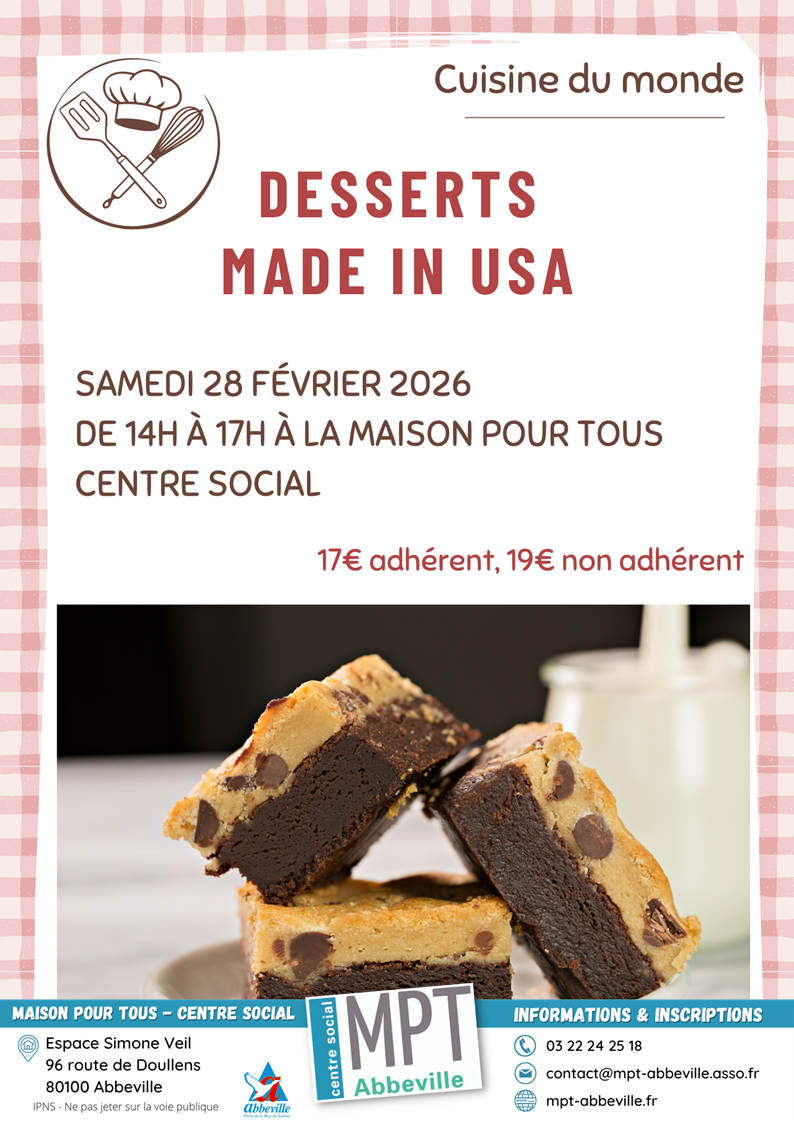 Cuisine du monde : desserts made in USA