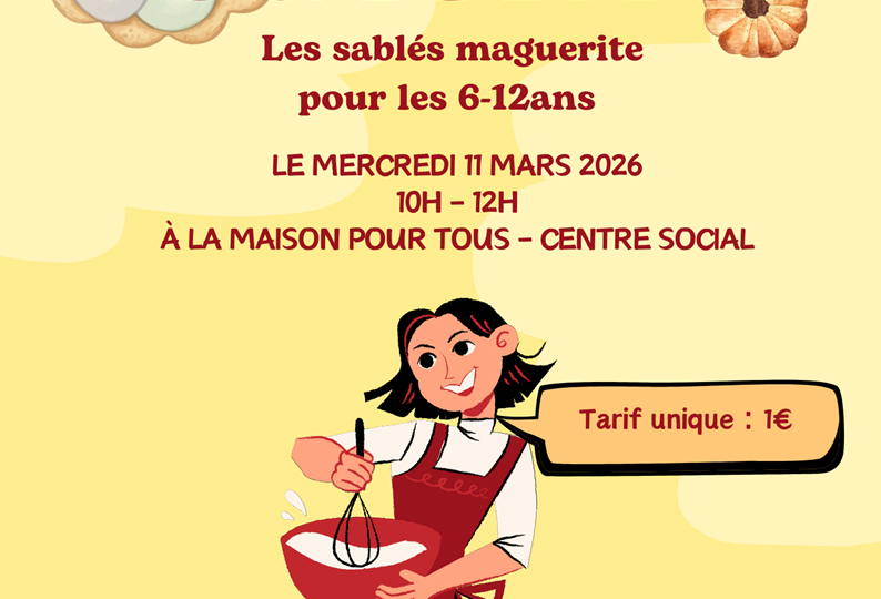 16-Atelier cuisine - les sablés marguerite