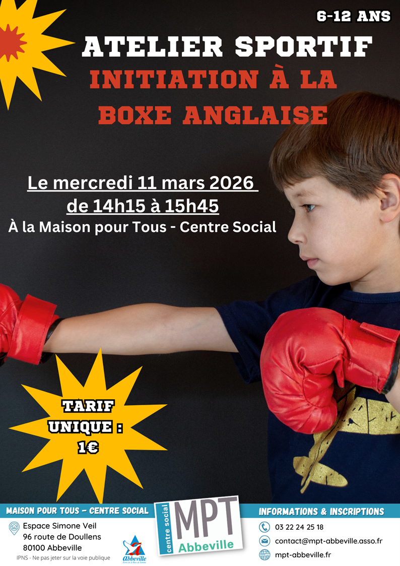 Atelier sportif : initiation à la boxe anglaise