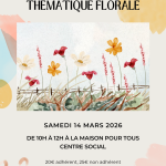 Atelier d'aquarelle : thématique florale
