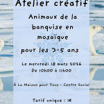 Atelier créatif : animaux de la banquise en mosaïque