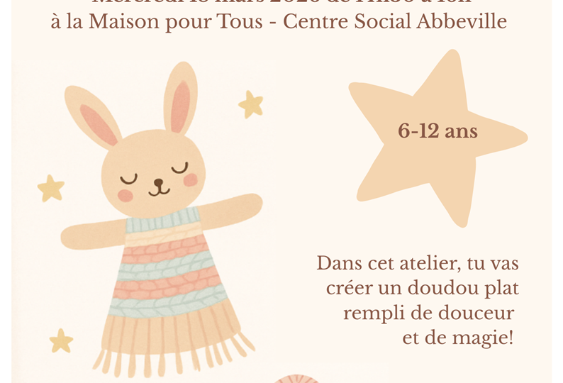 30-Atelier créatif - doudou plat