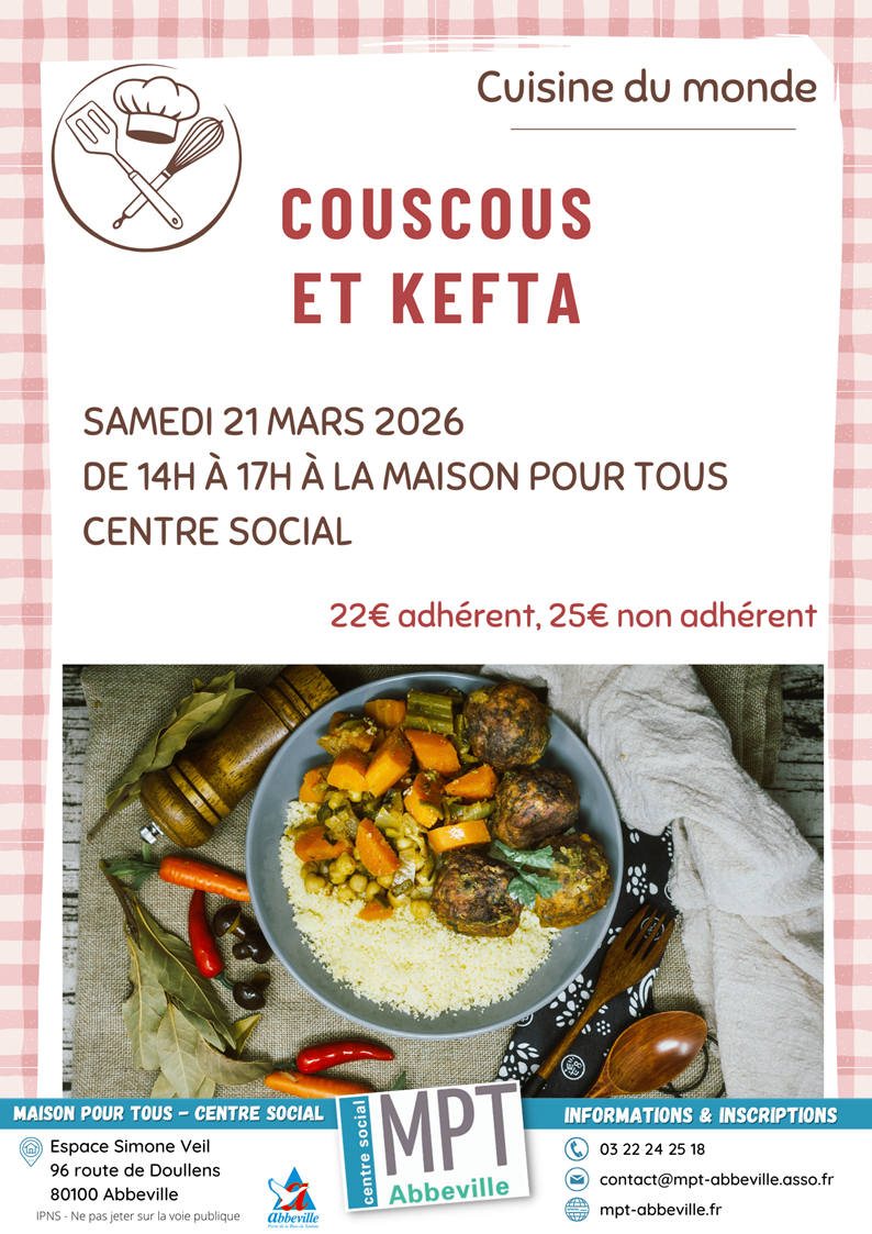 Cuisine du monde : couscou et kefta