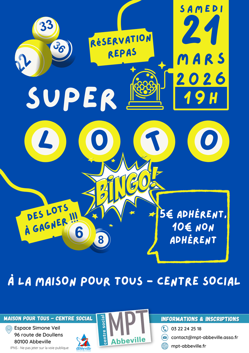 Toutes générations : loto solidaire "Move your mind"