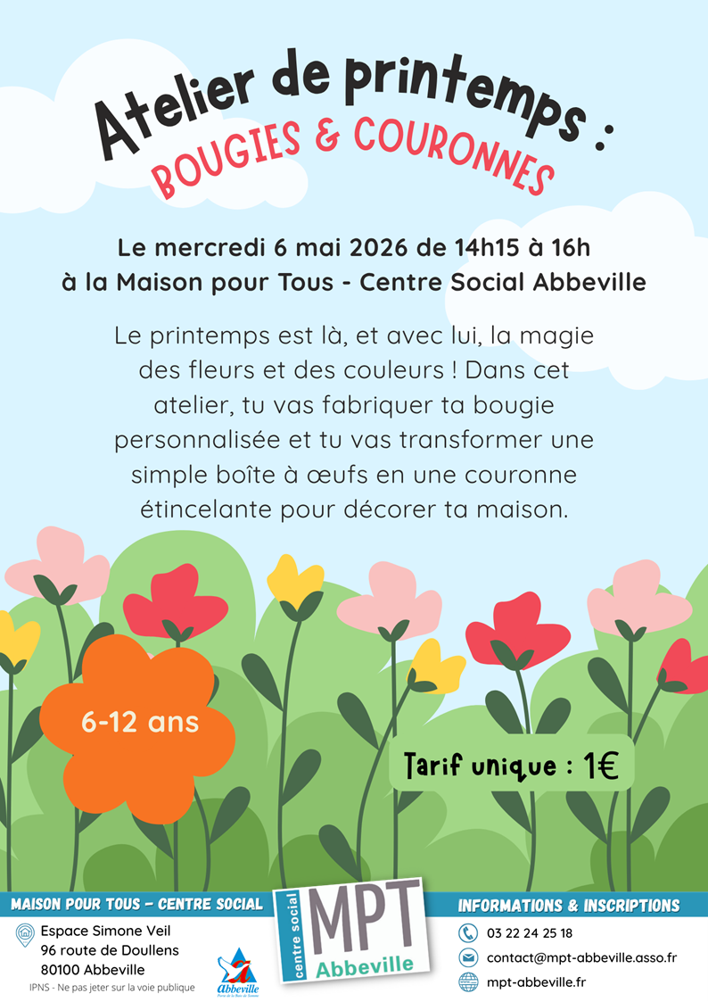 Atelier de printemps : bougies et couronnes