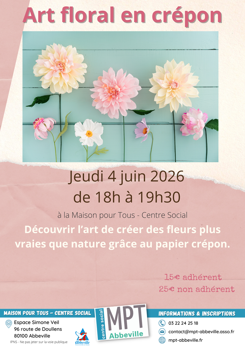 Art floral en crépon