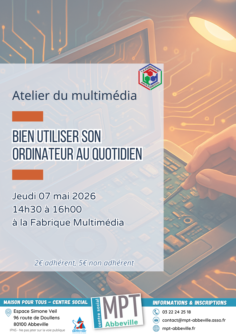 Atelier du multimédia : bien utiliser son ordinateur au quotidien