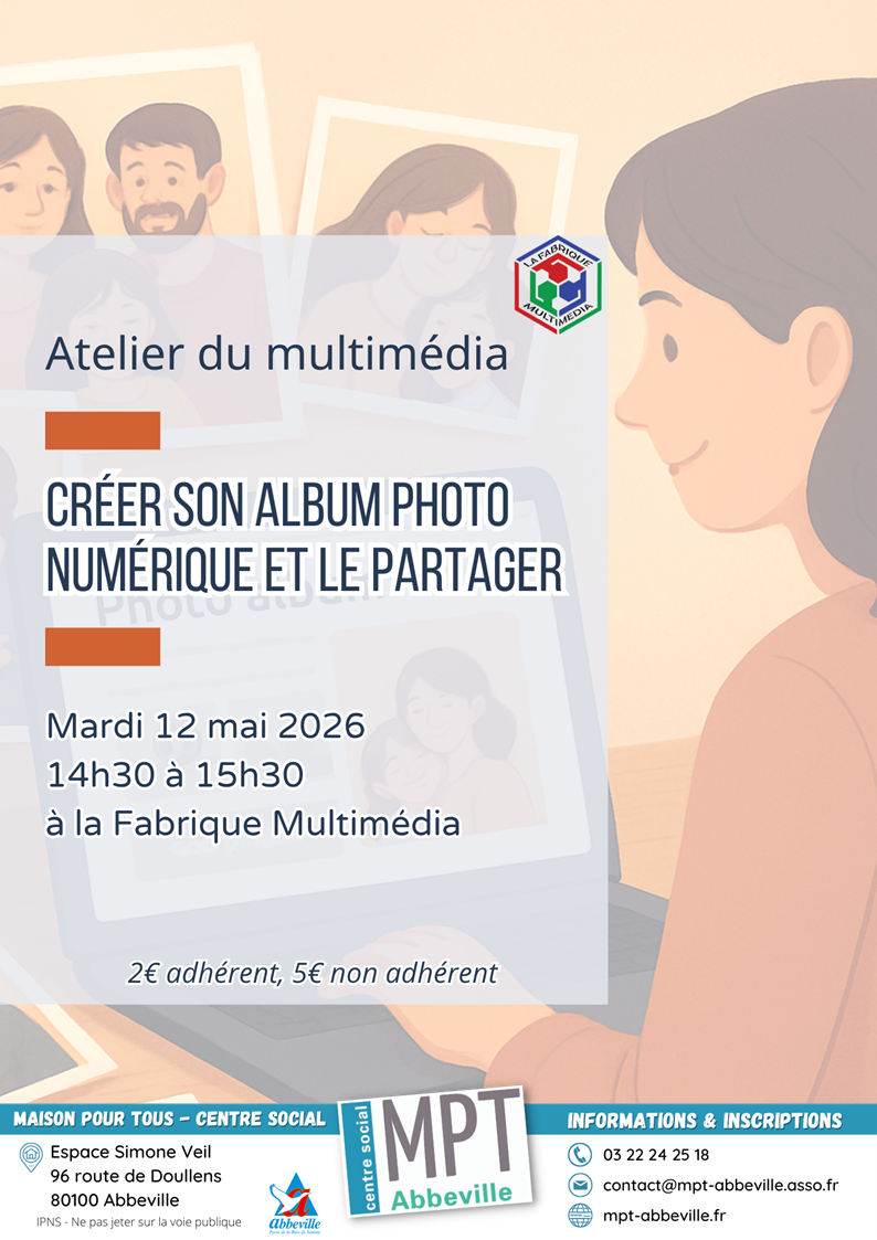 Atelier du multimédia : créer son album photo numérique et le partager