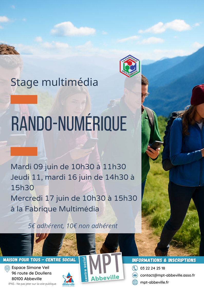 Stage multimédia : rando-numérique
