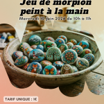 Atelier créatif : jeu de morpion peint à la main