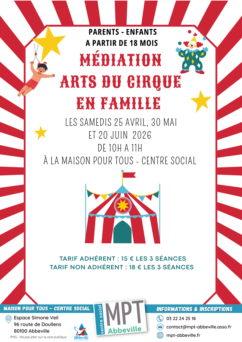 Parents enfants : Médiation "arts du cirque" en famille