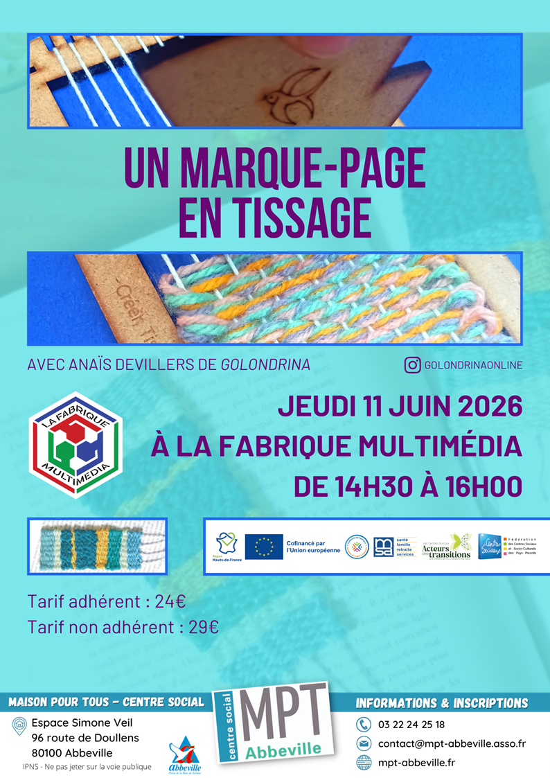 Un marque-page en tissage
