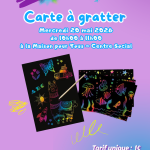 Atelier créatif : carte à gratter