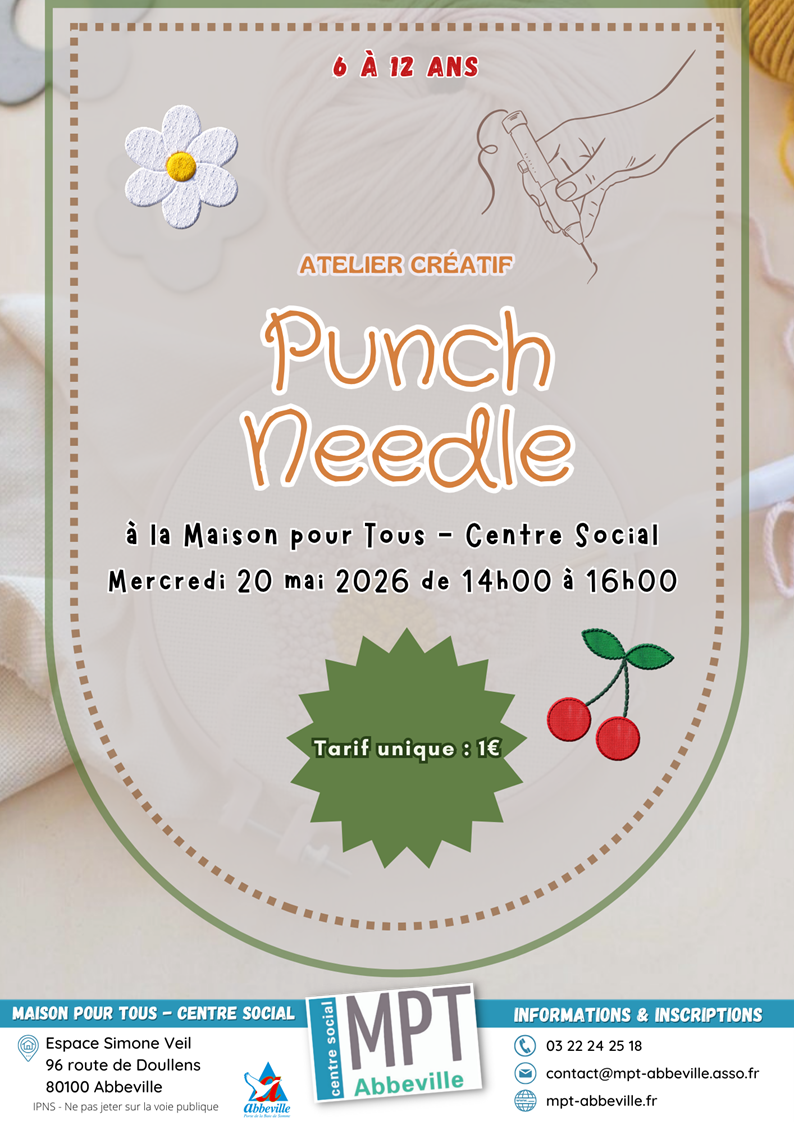 Atelier créatif : punch needle
