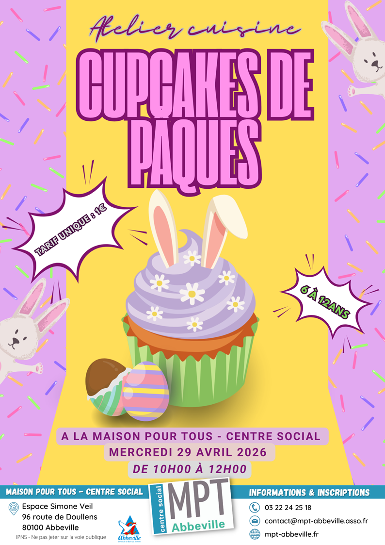 Atelier cuisine : cupcakes de Pâques