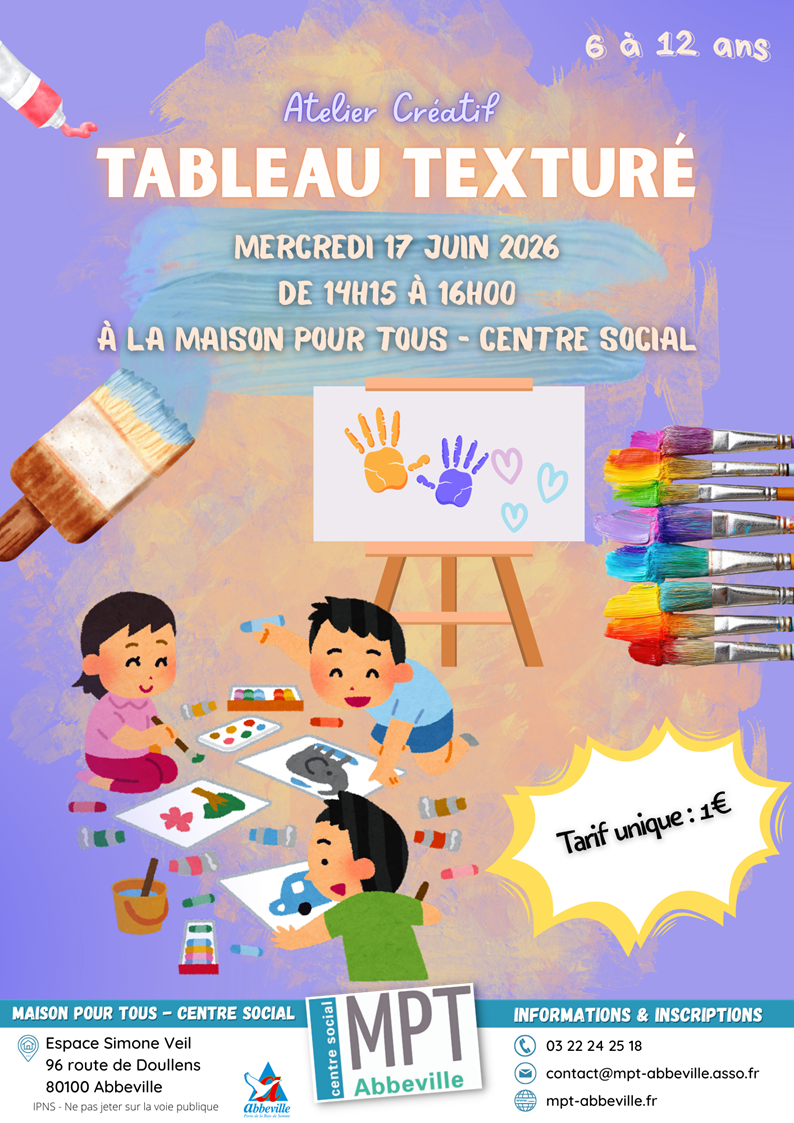 Atelier créatif : tableau texturé