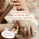 Parents enfants : création de fleurs en argile