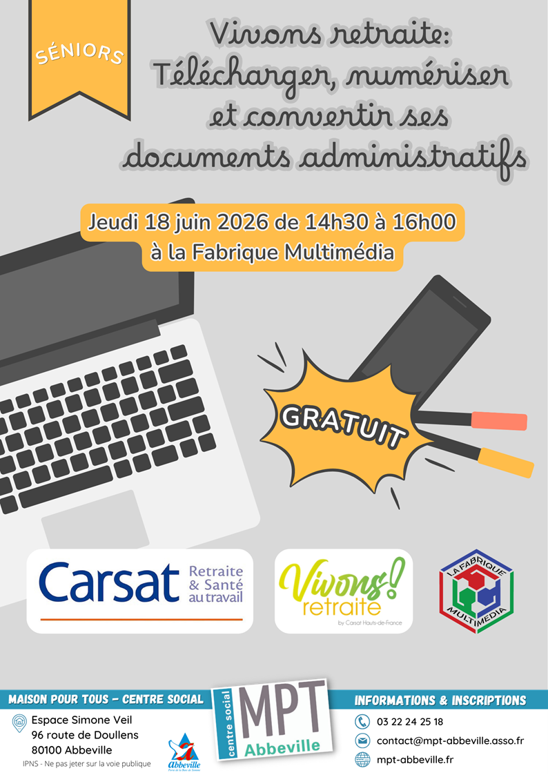 Vivons retraite : télécharger, numériser et convertir ses documents administratifs