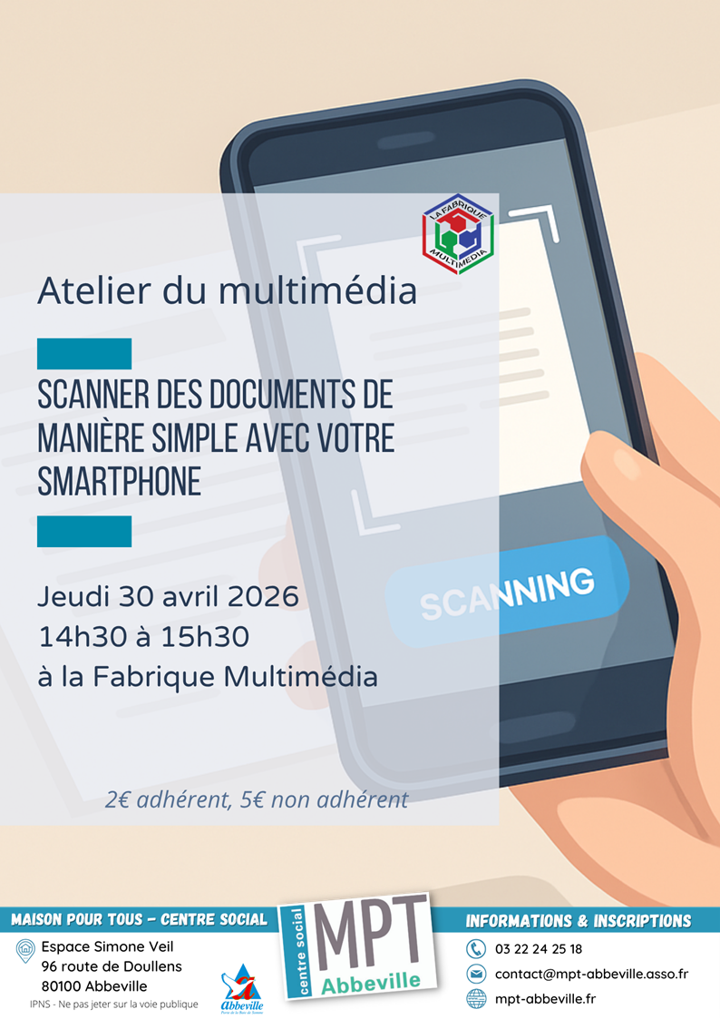 Atelier du multimédia : scanner des documents de manière simple avec votre smartphone