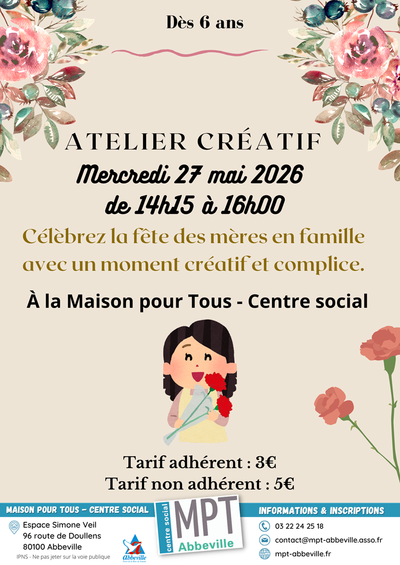 Parents enfants : Atelier créatif pour la fête des mères